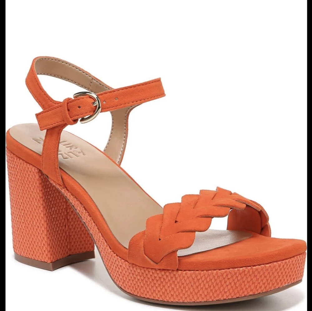 Naturalizer orange platform sandals
